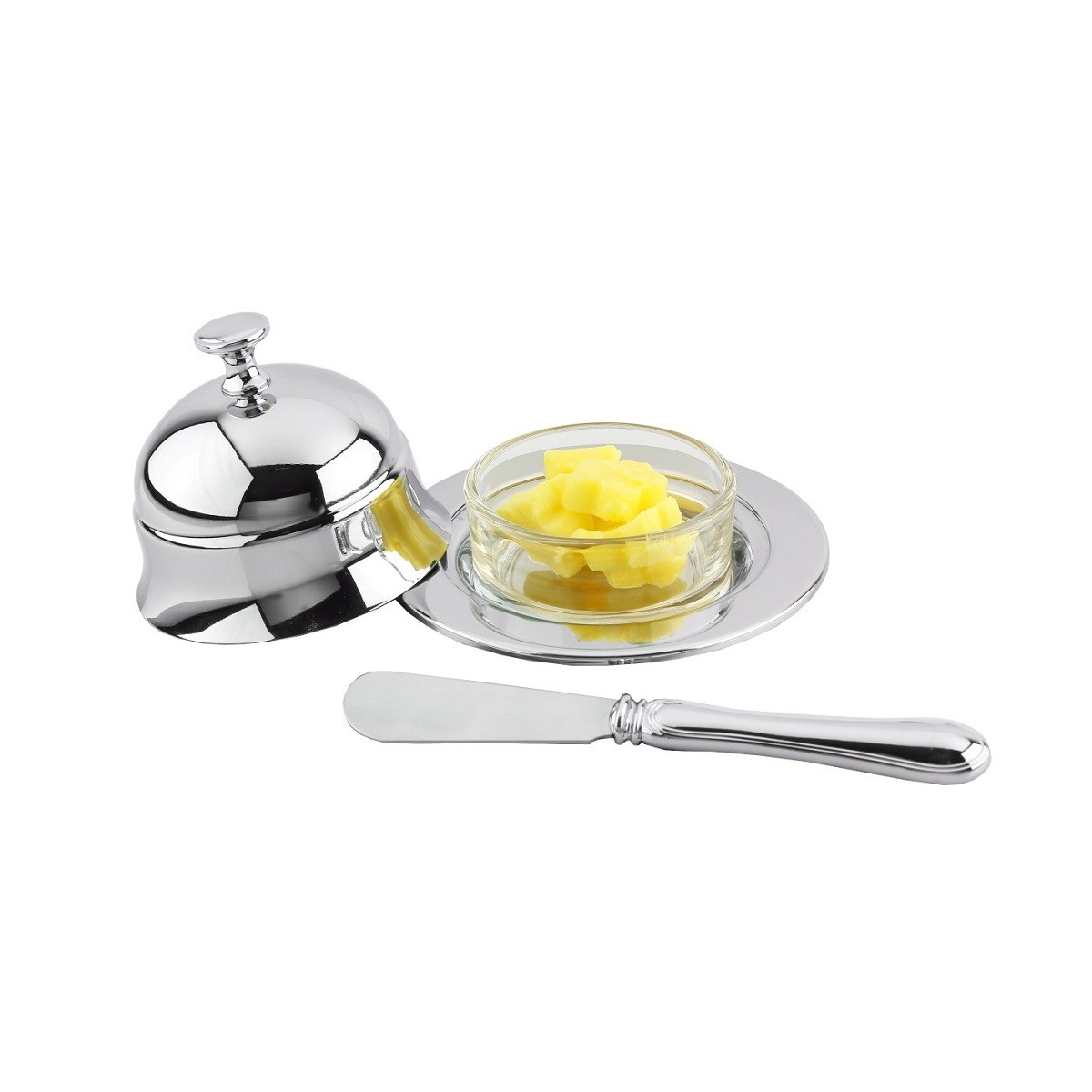 Servírovací set na maslo s tanierikom a nožom