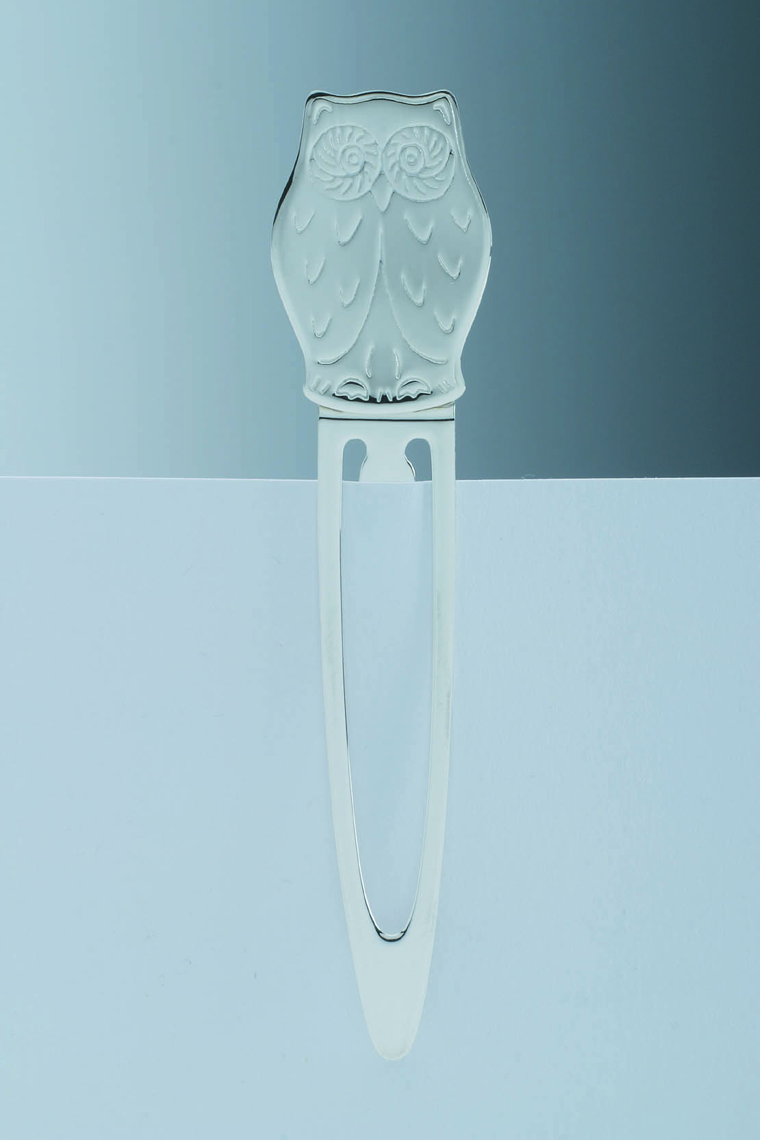 Silver bookmark Owl